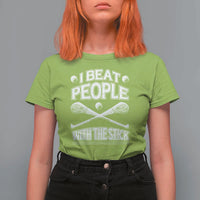 Funny Irish Hurling T Shirt For Women I Beat People With a Stick