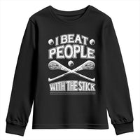 Funny Irish Hurling Youth Sweatshirt I Beat People With a Stick