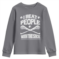 Funny Irish Hurling Youth Sweatshirt I Beat People With a Stick