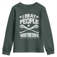 Funny Irish Hurling Youth Sweatshirt I Beat People With a Stick