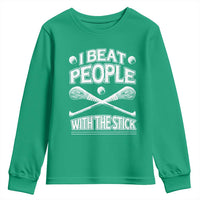 Funny Irish Hurling Youth Sweatshirt I Beat People With a Stick