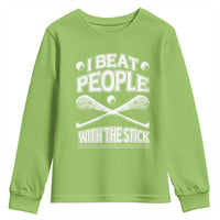 Funny Irish Hurling Youth Sweatshirt I Beat People With a Stick