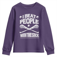 Funny Irish Hurling Youth Sweatshirt I Beat People With a Stick