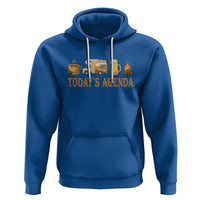 Camping Lover Hoodie Today's Agenda Road Trip RV Motorhome Campfire - Wonder Print Shop