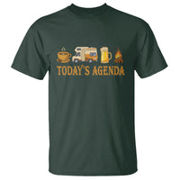 Camping Lover T Shirt Today's Agenda Road Trip RV Motorhome Campfire - Wonder Print Shop