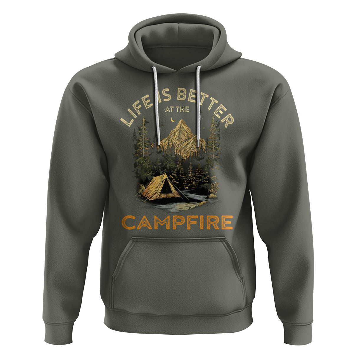 Camping Lover Hoodie Life Is Better At The Campfire - Wonder Print Shop