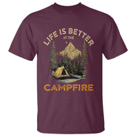 Camping Lover T Shirt Life Is Better At The Campfire - Wonder Print Shop