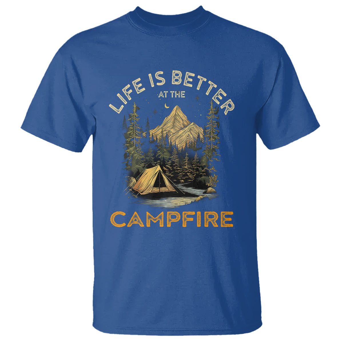 Camping Lover T Shirt Life Is Better At The Campfire - Wonder Print Shop