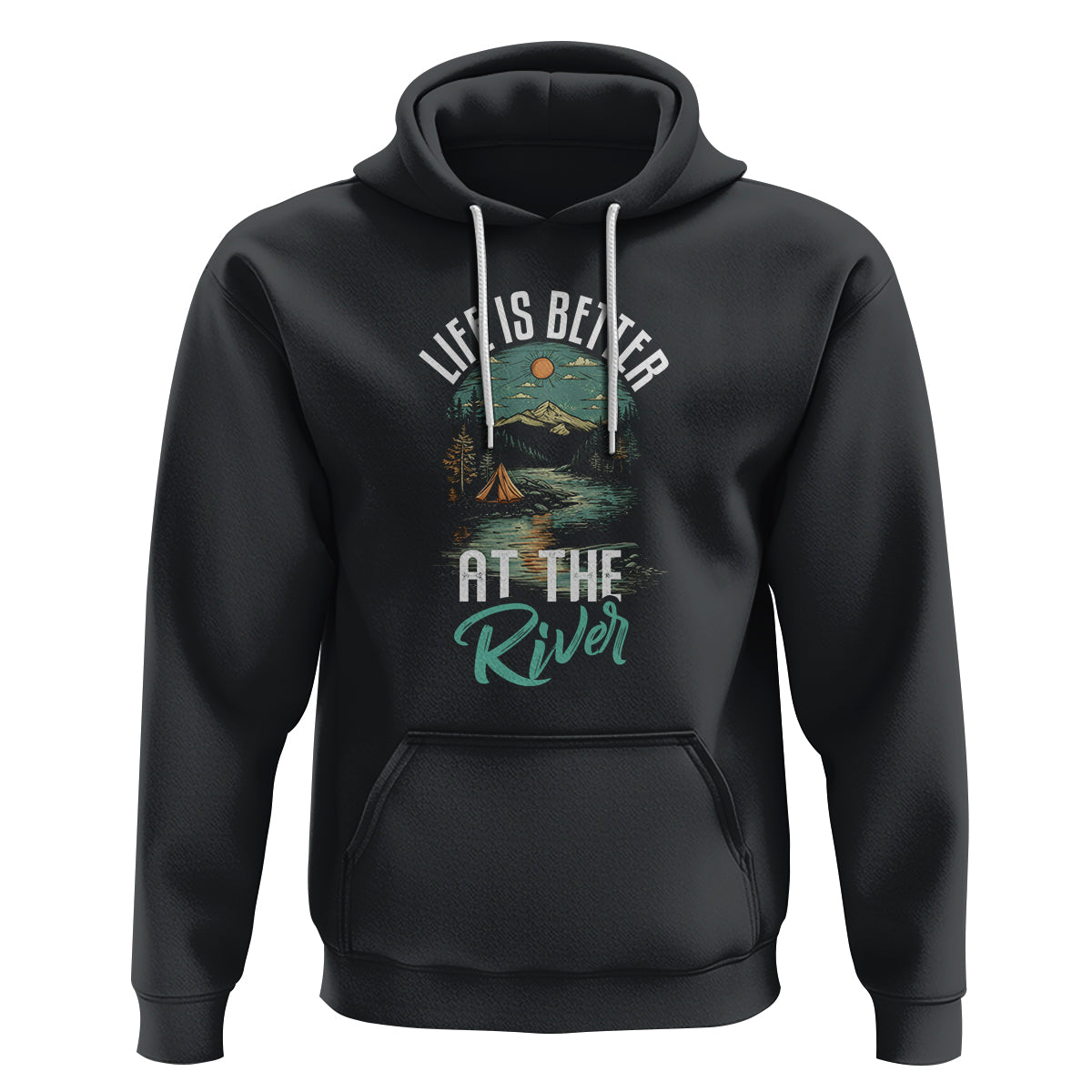 Camping Lover Hoodie Life Is Better At The River - Wonder Print Shop