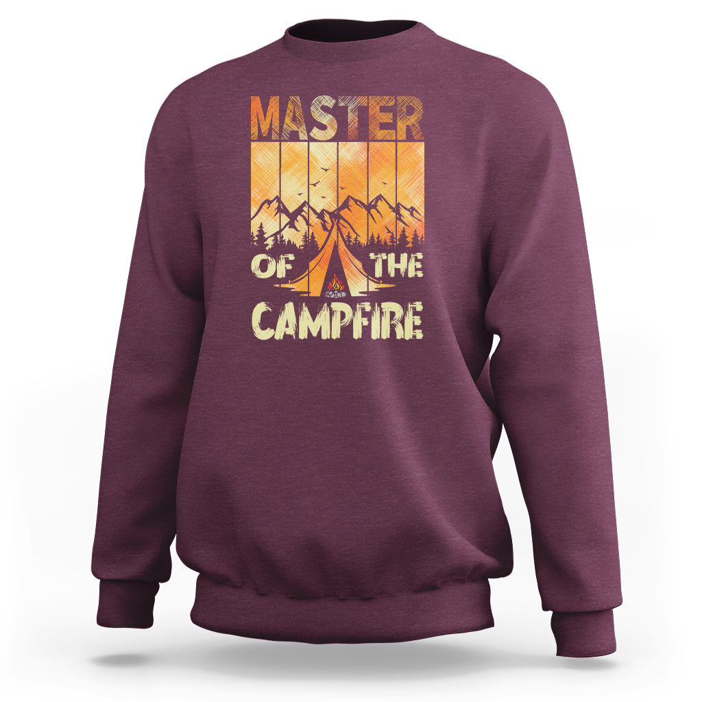 Funny Camping Sweatshirt Master Of The Campfire - Wonder Print Shop