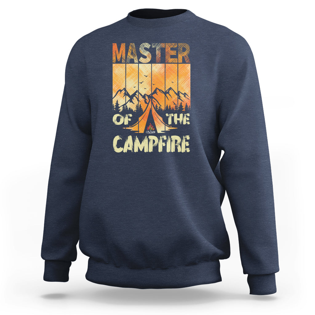 Funny Camping Sweatshirt Master Of The Campfire - Wonder Print Shop