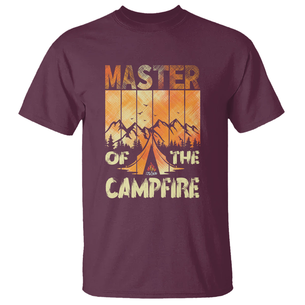 Funny Camping T Shirt Master Of The Campfire - Wonder Print Shop