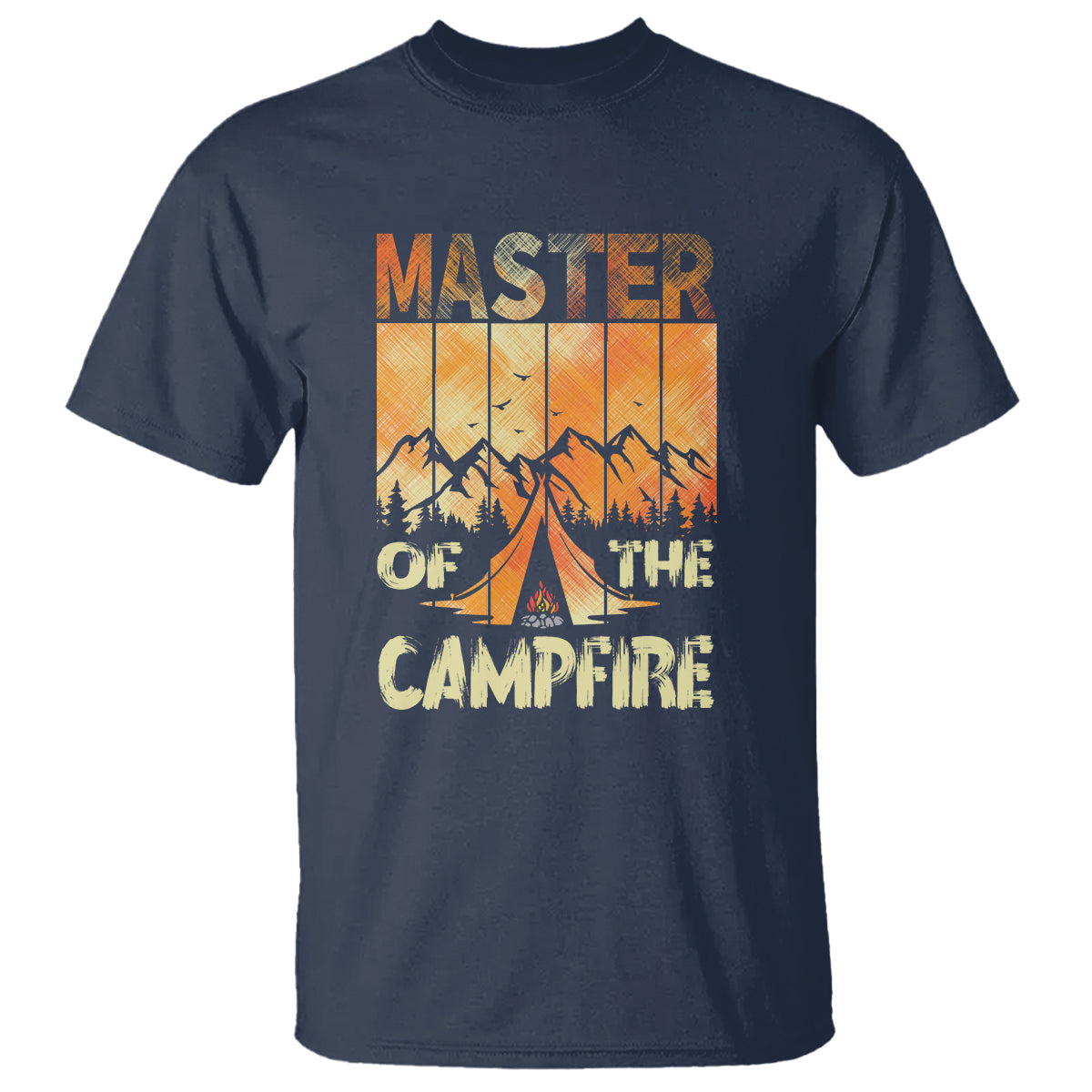 Funny Camping T Shirt Master Of The Campfire - Wonder Print Shop