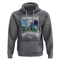 Funny Camping Hoodie Happiness Is Being Outdoor - Wonder Print Shop