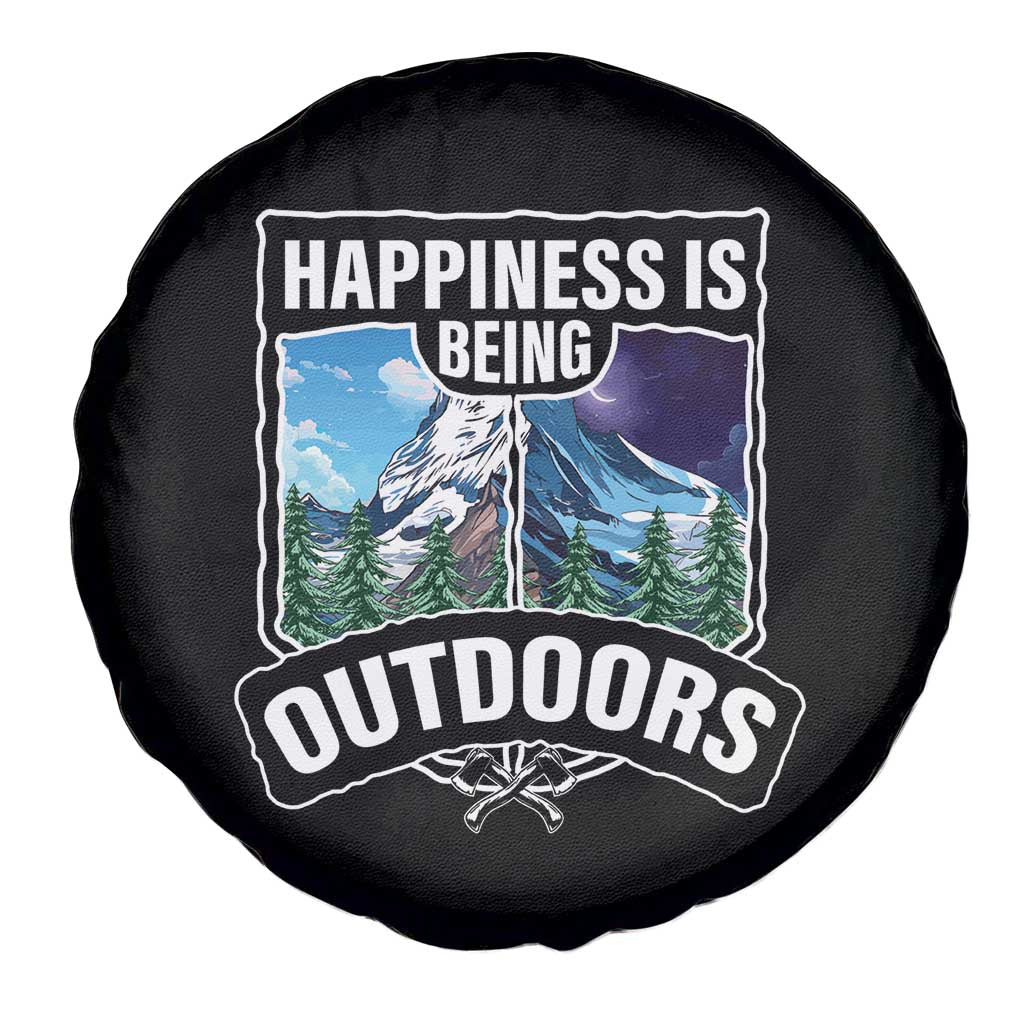 Funny Camping Spare Tire Cover Happiness Is Being Outdoor