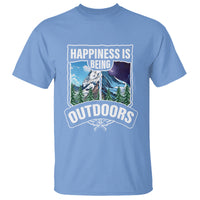 Funny Camping T Shirt Happiness Is Being Outdoor - Wonder Print Shop