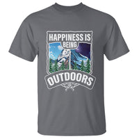 Funny Camping T Shirt Happiness Is Being Outdoor - Wonder Print Shop