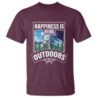 Funny Camping T Shirt Happiness Is Being Outdoor - Wonder Print Shop