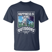 Funny Camping T Shirt Happiness Is Being Outdoor - Wonder Print Shop