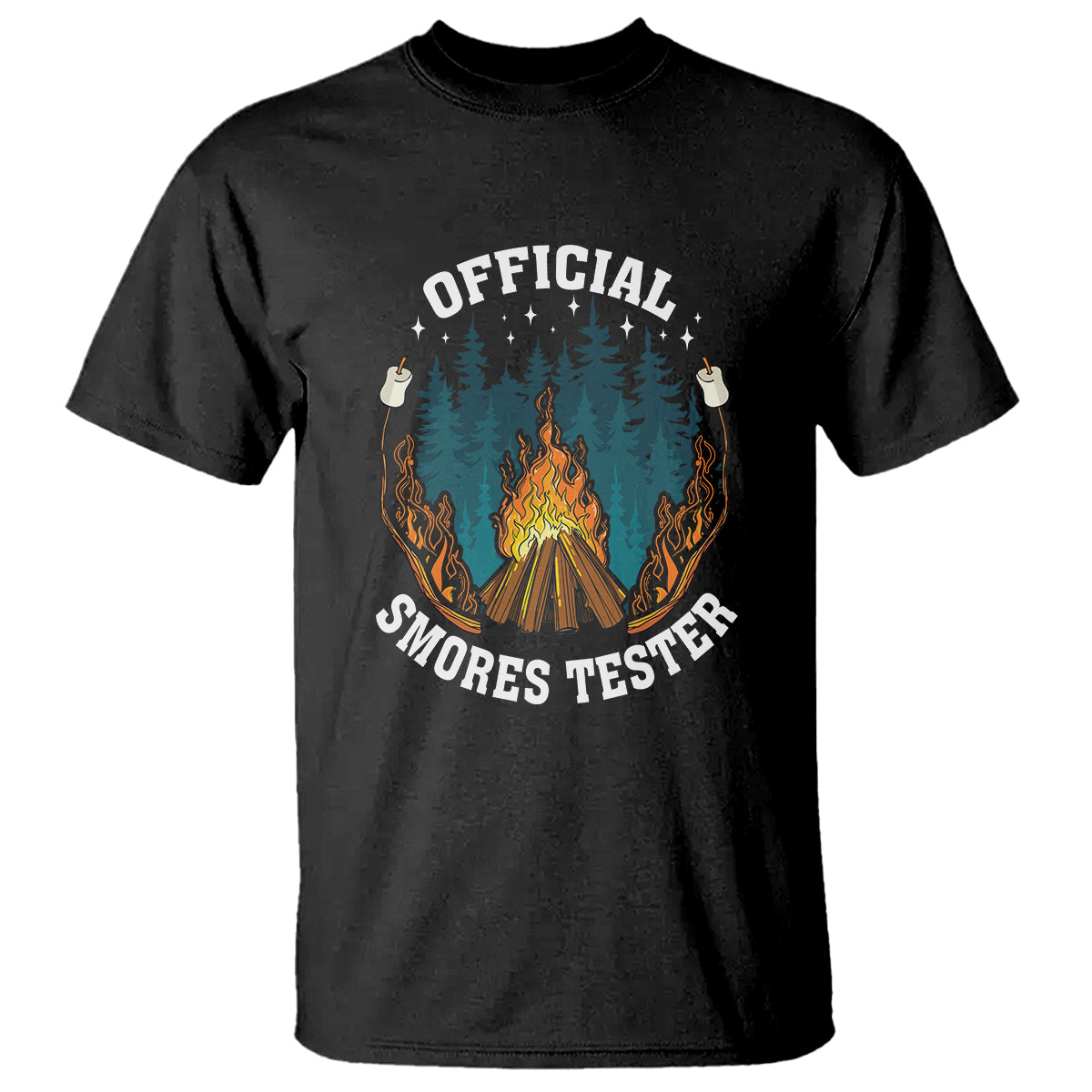 Funny Camping T Shirt Official Smores Tester - Wonder Print Shop
