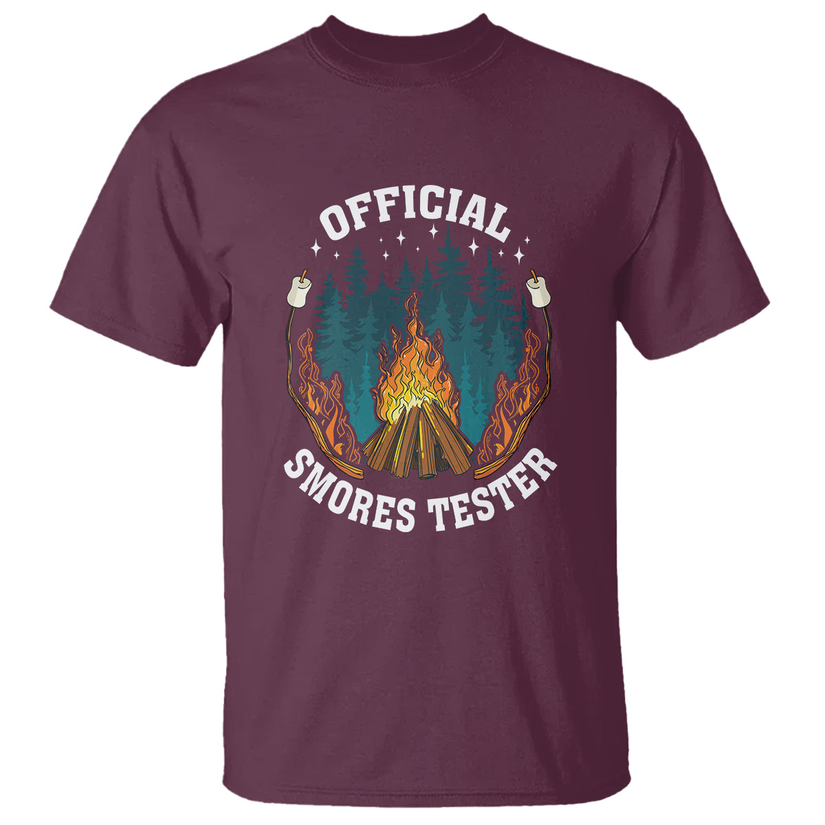 Funny Camping T Shirt Official Smores Tester - Wonder Print Shop