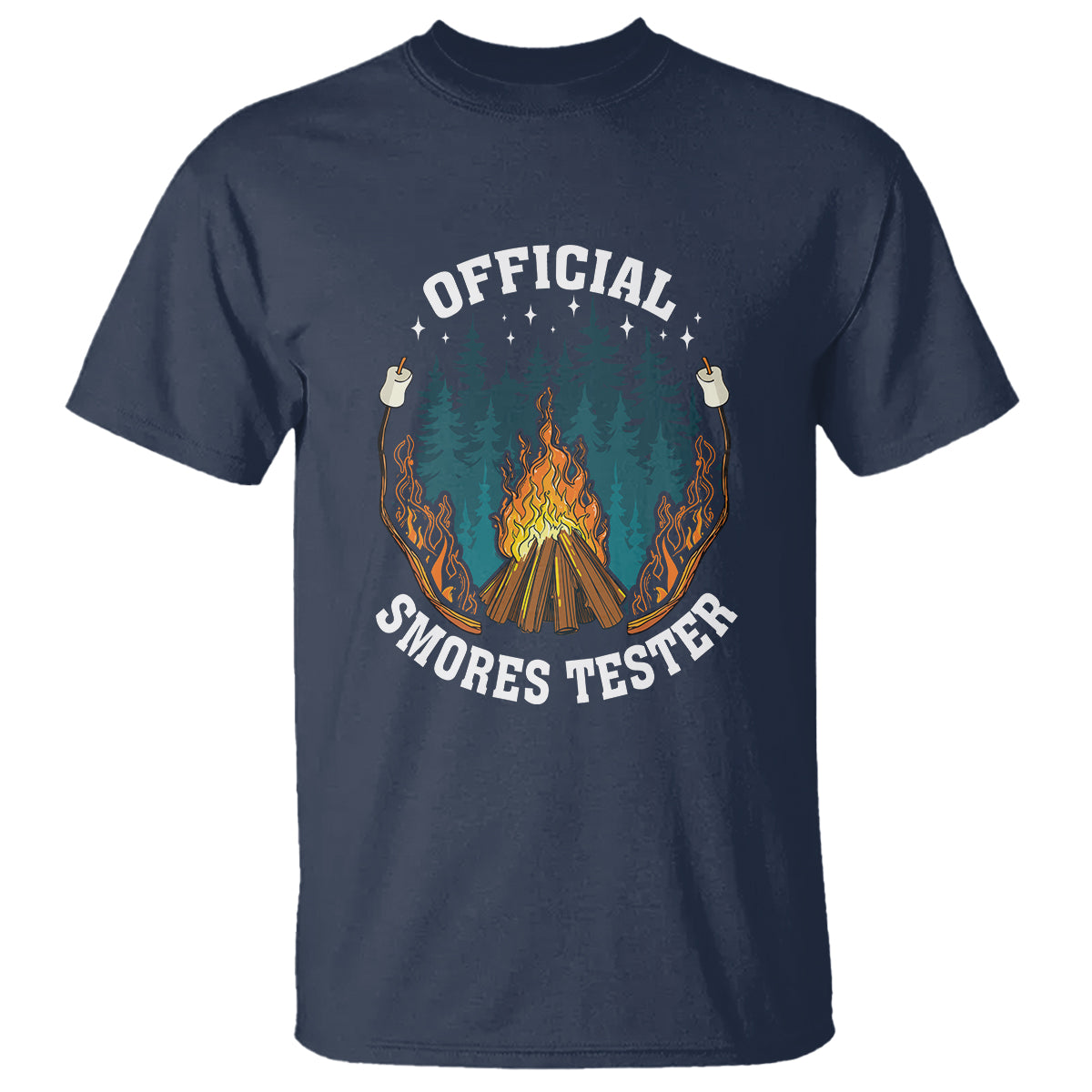 Funny Camping T Shirt Official Smores Tester - Wonder Print Shop