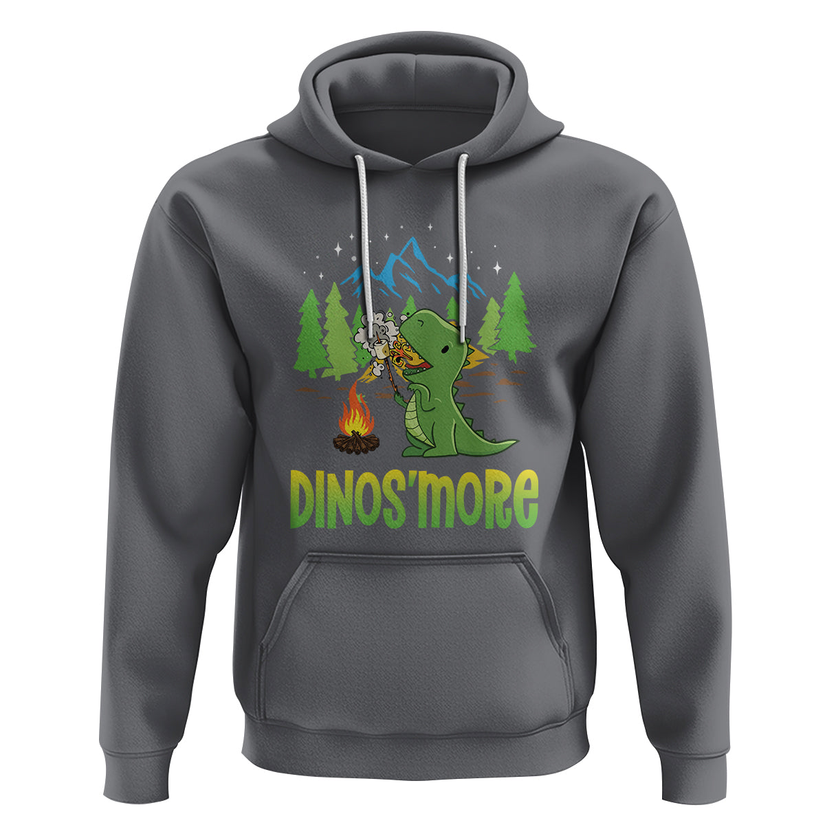 Camping Dinosaur Hoodie Dinos'more Funny Campfire Camper - Wonder Print Shop