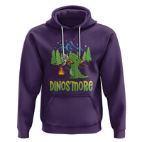 Camping Dinosaur Hoodie Dinos'more Funny Campfire Camper - Wonder Print Shop