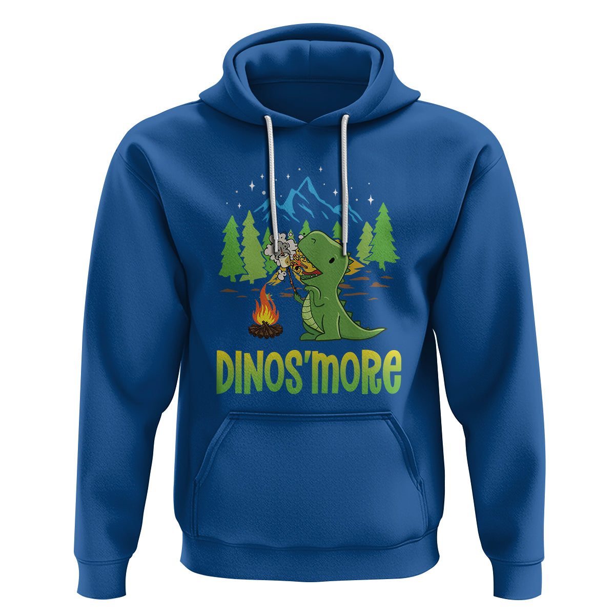 Camping Dinosaur Hoodie Dinos'more Funny Campfire Camper - Wonder Print Shop