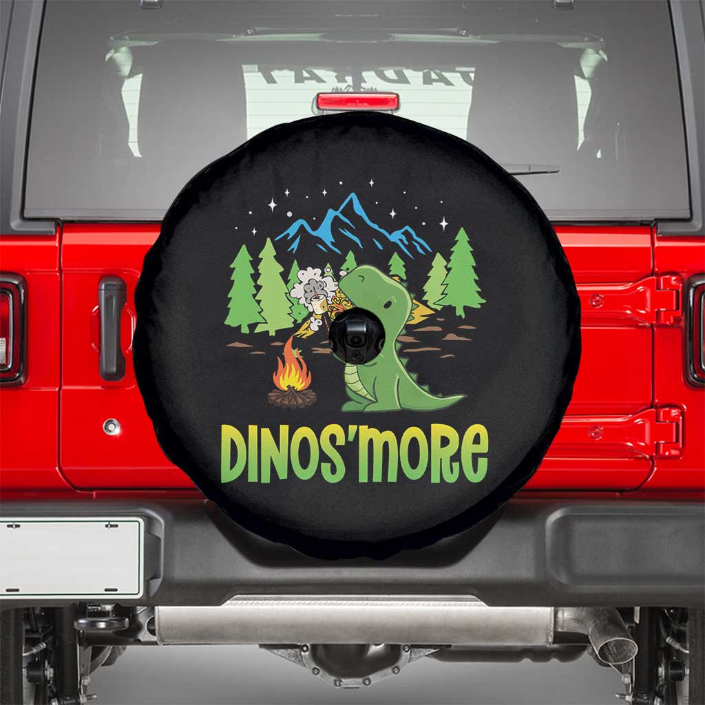 Funny Camping Spare Tire Cover Dinos'more Funny Campfire Camper Dinosaur