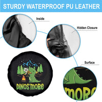 Funny Camping Spare Tire Cover Dinos'more Funny Campfire Camper Dinosaur