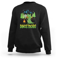 Camping Dinosaur Sweatshirt Dinos'more Funny Campfire Camper - Wonder Print Shop