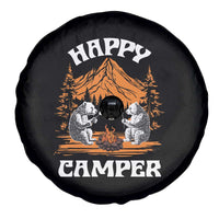 Camping Spare Tire Cover Happy Camper Funny Bear Campfire