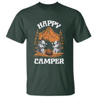 Camping T Shirt Happy Camper Funny Bear Campfire - Wonder Print Shop