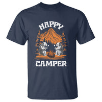 Camping T Shirt Happy Camper Funny Bear Campfire - Wonder Print Shop