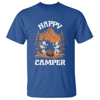 Camping T Shirt Happy Camper Funny Bear Campfire - Wonder Print Shop