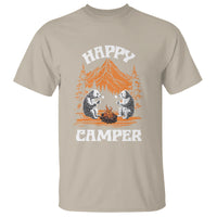 Camping T Shirt Happy Camper Funny Bear Campfire - Wonder Print Shop