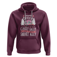 Funny Camping Hoodie Camper Queen Classy Sassy And A Bit Smart Assy Flamingo - Wonder Print Shop