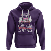 Funny Camping Hoodie Camper Queen Classy Sassy And A Bit Smart Assy Flamingo - Wonder Print Shop
