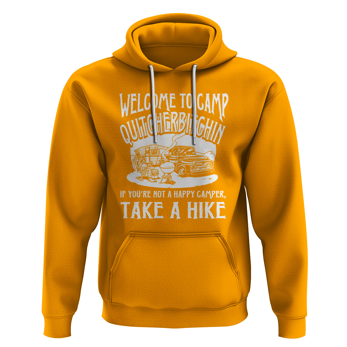 Camping Hoodie Welcome To Camp Quitcherbitchin BBQ Campfire Motorhome - Wonder Print Shop