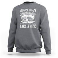 Camping Sweatshirt Welcome To Camp Quitcherbitchin BBQ Campfire Motorhome - Wonder Print Shop