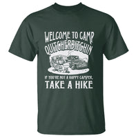 Camping T Shirt Welcome To Camp Quitcherbitchin BBQ Campfire Motorhome - Wonder Print Shop