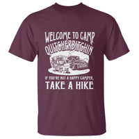 Camping T Shirt Welcome To Camp Quitcherbitchin BBQ Campfire Motorhome - Wonder Print Shop