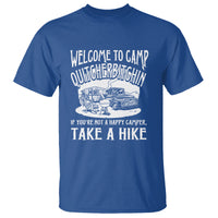 Camping T Shirt Welcome To Camp Quitcherbitchin BBQ Campfire Motorhome - Wonder Print Shop