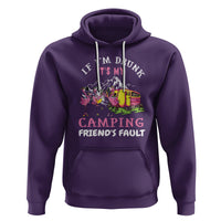 Camping Beer Lover Hoodie If I'm Drunk It's My Camping Friend's Fault Funny Flamingo - Wonder Print Shop