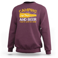 Camping And Beer That's Why I'm Here Drinking Sweatshirt - Wonder Print Shop