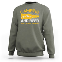 Camping And Beer That's Why I'm Here Drinking Sweatshirt - Wonder Print Shop