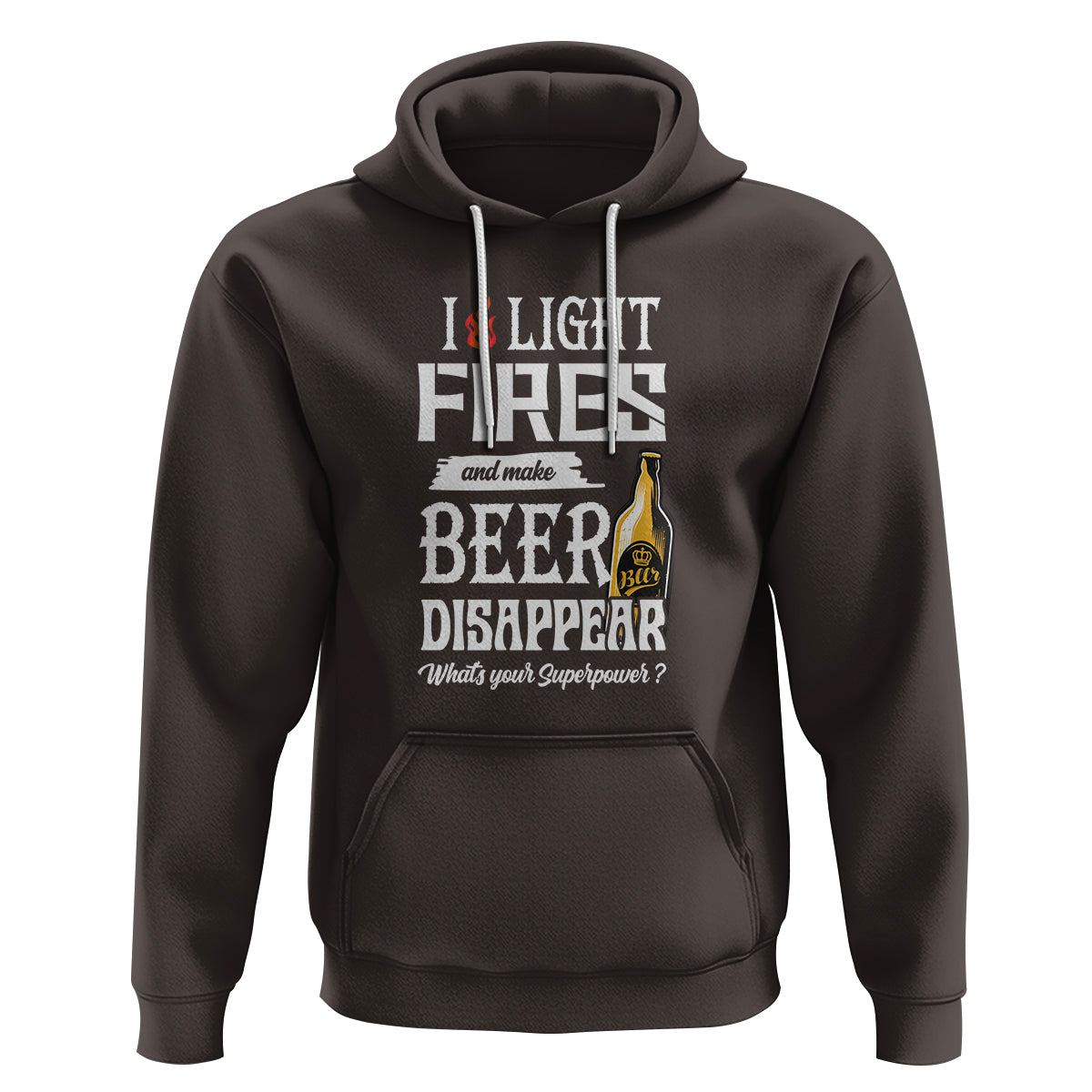 Camping Hoodie I Light Fires And Make Beer Disappear What's Your Superpower - Wonder Print Shop
