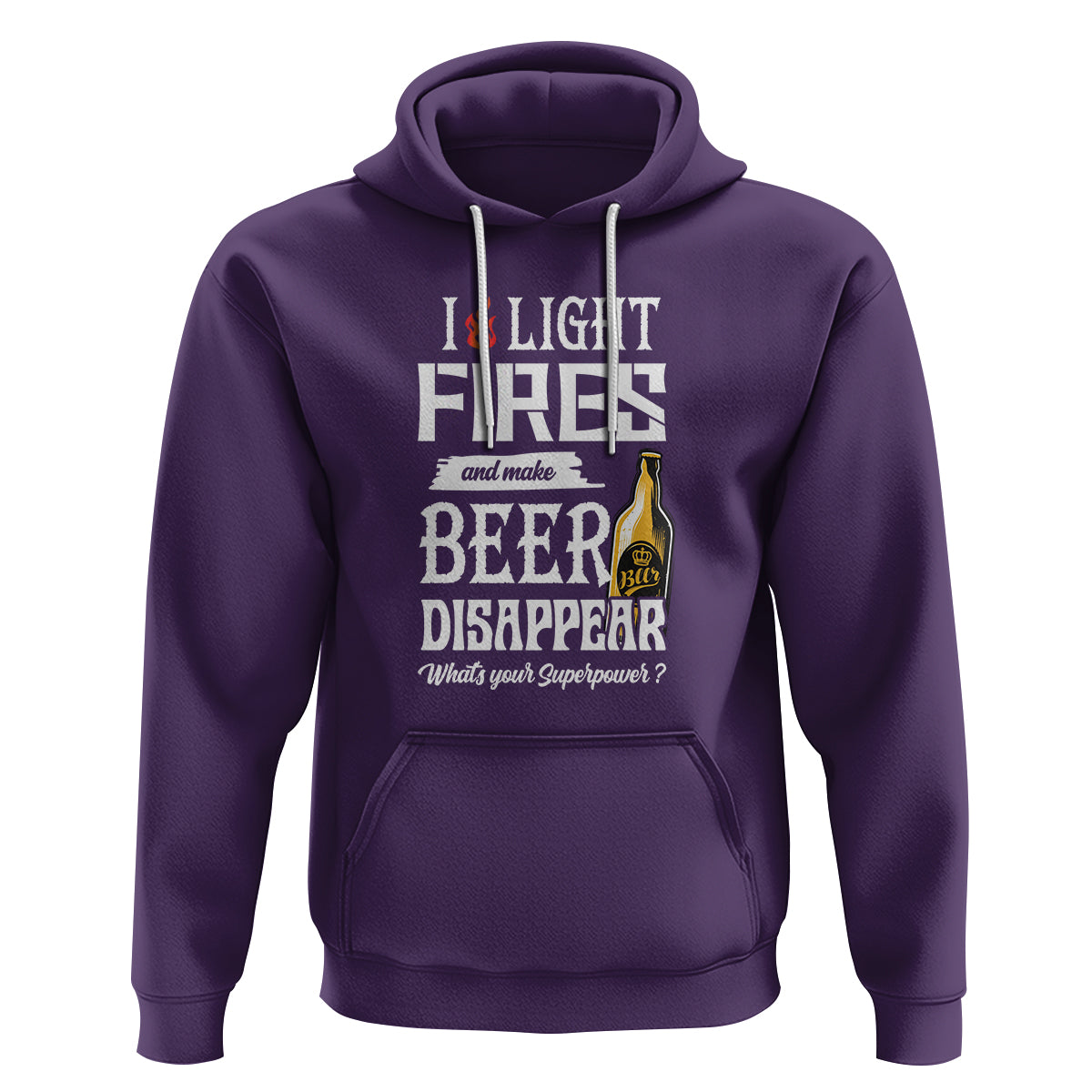 Camping Hoodie I Light Fires And Make Beer Disappear What's Your Superpower - Wonder Print Shop