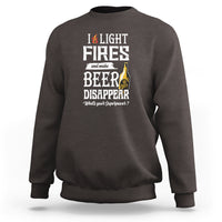 Camping Sweatshirt I Light Fires And Make Beer Disappear What's Your Superpower - Wonder Print Shop